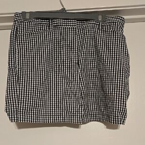 Lands' End Blue And White Gingham 5 Inch Shorts